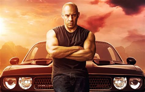 Wallpaper Vin Diesel Fast And Furious Dominic Toretto Movie Dodge Challenger Srt Widebody