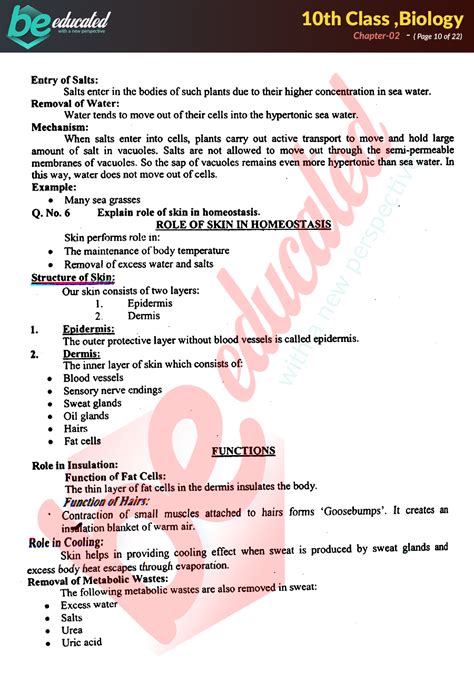 Class 10 Notes Biology CLASSNOTES Cbse Notes For Class 10 Biology