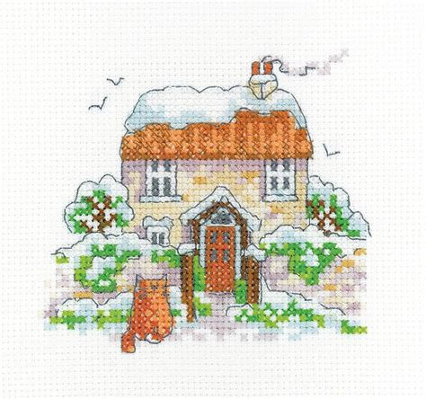 Winter Cottage Cross Stitch Heritage Crafts