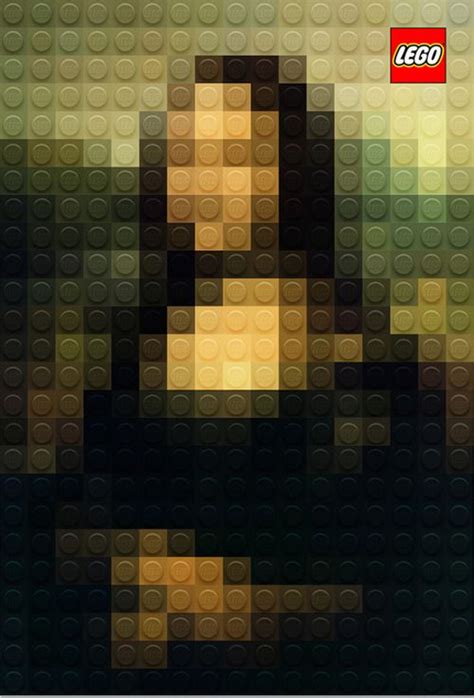 Mona Lego Art Pixel Art Classic Paintings Lego