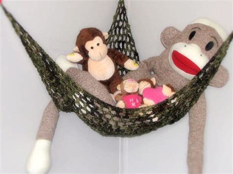 I gave up searching diy stuffed animal storage hammock tutorials for the moment to check on the boys. Stuffed Animal Storage Hammock in Camoflauge by millmelo ...