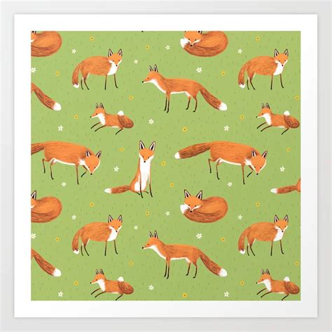 Buy Red Foxes Art Print By Sophiecorrigan Worldwide Shipping Available