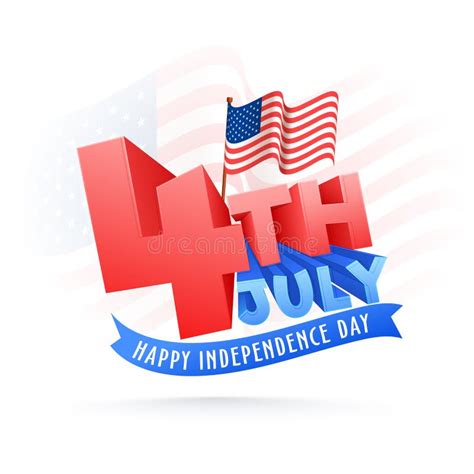 4th Of July Happy Independence Day Poster Design With Statue Of