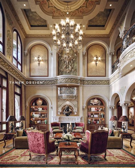 Grand Living Room Design For Luxury Mansion Located In Dubai Uae