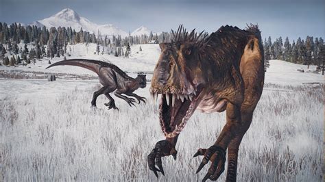 Hybrid Dinosaur Fight Scorpius Rex Vs Indoraptor Jurassic World Evolution 2 Dinosaur Fight