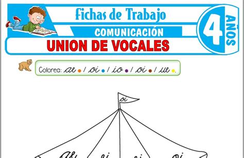 Unión De Vocales Para Niños De Cuatro Años Fichas De Trabajo