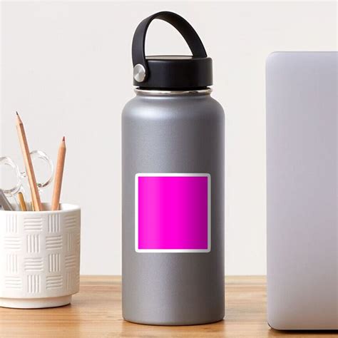 Fluorescent Neon Hot Pink Sticker For Sale By Podartist Redbubble
