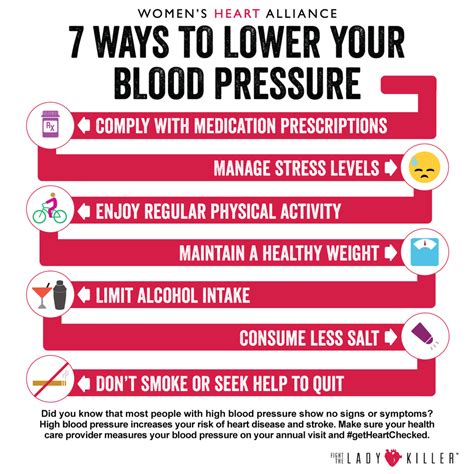 7 Ways To Lower Your Blood Pressure Womens Heart Alliance