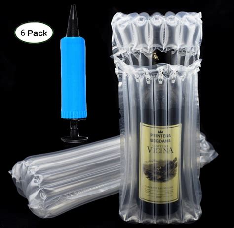 6 Pack Wine Travel Bags Wine Bottle Protector With Free Pump For Air