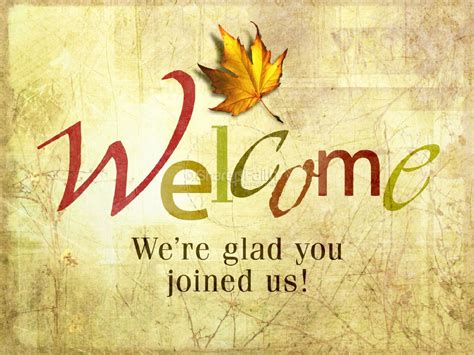 Fall Welcome Powerpoint Backgrounds With Free