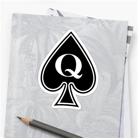 queen of spades ts and products stickers by mark podger redbubble