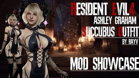 resident evil 4 remake mod showcase ashley succubus outfit by rayv youtube