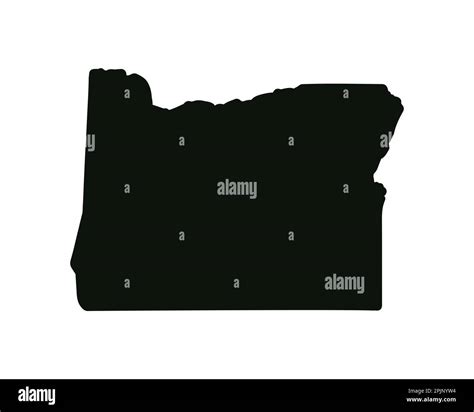 Oregon State Map Us State Map Oregon Silhouette Symbol Vector
