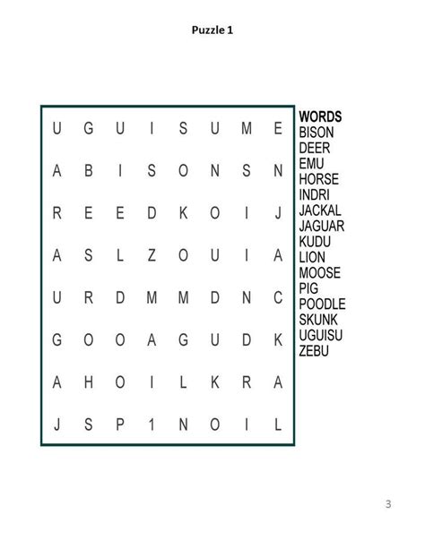 Digital Download 100 Printable Word Search Puzzles For
