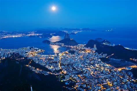 Cityscape At Night Wallpaper Rio De Janeiro Night City 4k Wallpaper