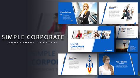 Simple Corporate Powerpoint Template Slidemodel