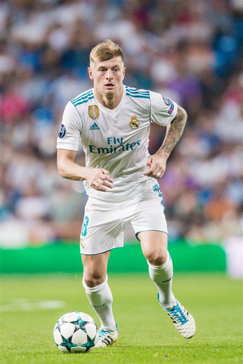 Game log, goals, assists, played minutes, completed passes and shots. Toni Kroos of Real Madrid in action during the UEFA ...