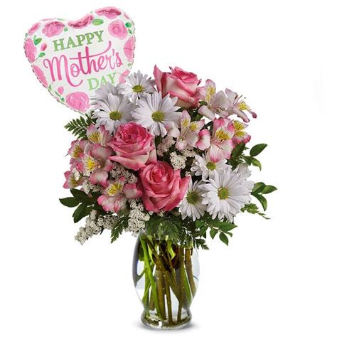 Mothers Day Rose And Balloon Bouquet At Send Flowers