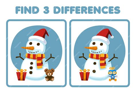 Premium Vector Education Game For Children Find Three Differences