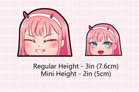 Darling In The Franxx 02 Peeker Stickers Zero Two Etsy