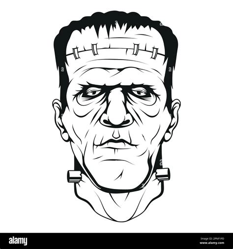 Frankenstein Vector Illustration Of A Sketch Corpse Halloween Monster
