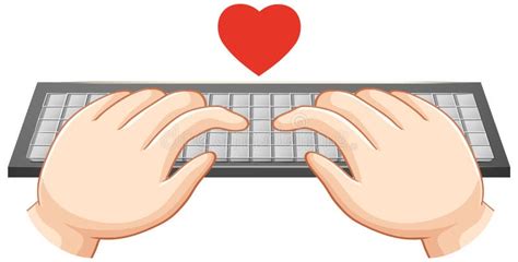 Hands Typing On Computer Keyboard Stock Vector Illustration Of Clip
