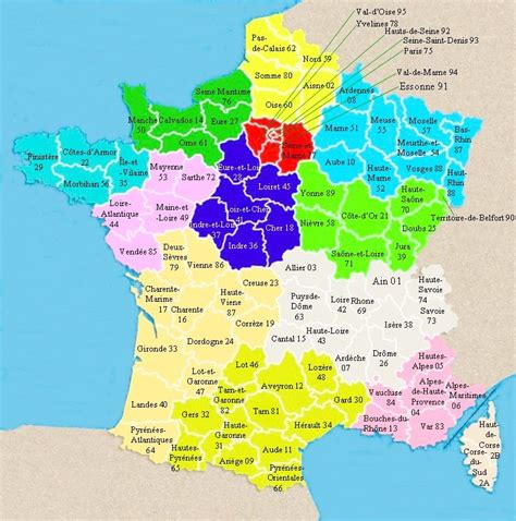 Carte Des Departements De France 2016 Info ≡ Voyage Carte Plan