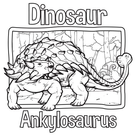Dinosaur Coloring Pages Ankylosaurus 1 Wise Days