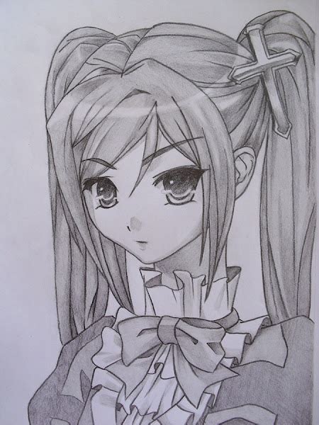Pencil Drawing Of Cute Anime Girls Cute Anime Girl By