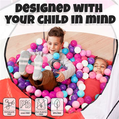 Click N Play Ball Pit Balls Value Pack Of 200 Crush Proof Plastic Play Balls Phthalate Free