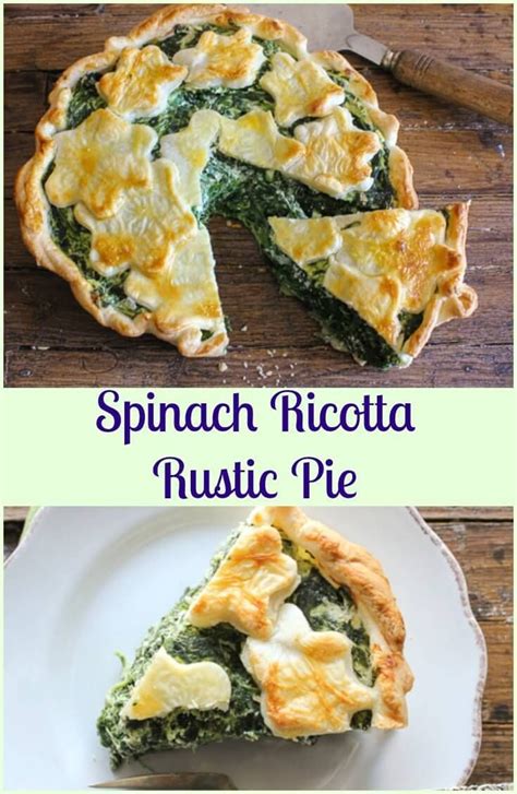 A Delicious Italian Savory Pie Recipe Made With Ricotta Spinach And Parmesan Cheese The