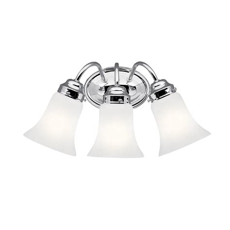 The lightsglobes are pretty substantial and needs a good bit of room above mirror. 3 Light Vanity Light Fixture Chrome | Kichler Lighting