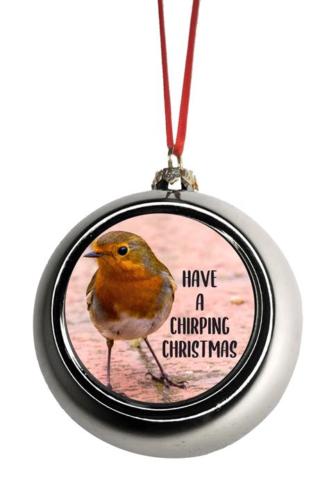 Robin Ornaments For Tree English Robin Bird Christmas Wish Ornament