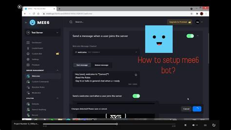 How To Setup Mee6 Bot For Welcome Discord Youtube