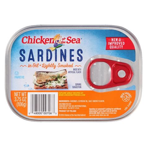 Chicken Of The Sea Sardines In Oil Smoked Walgreens
