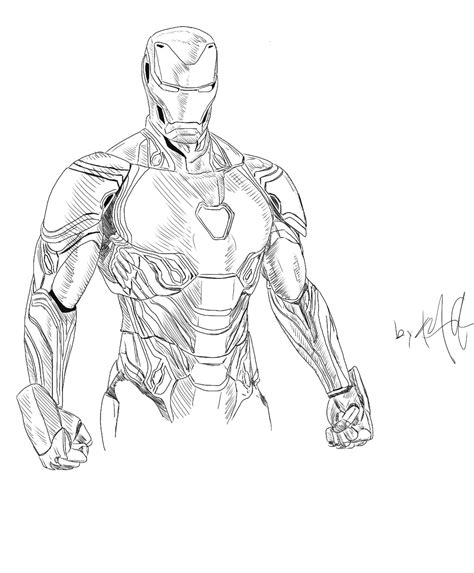 Iron Man Art Drawing Drawing Skill