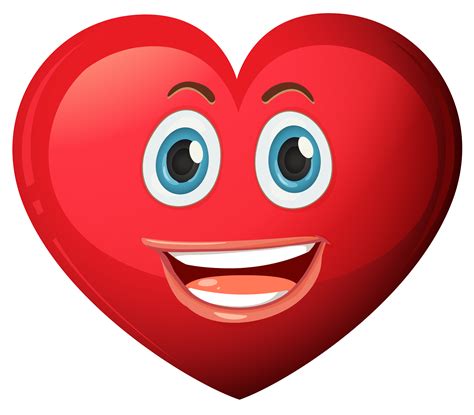 A Heart With Smiley Face 519288 Vector Art At Vecteezy