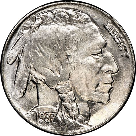 1937 5c Ms Buffalo Five Cents Ngc
