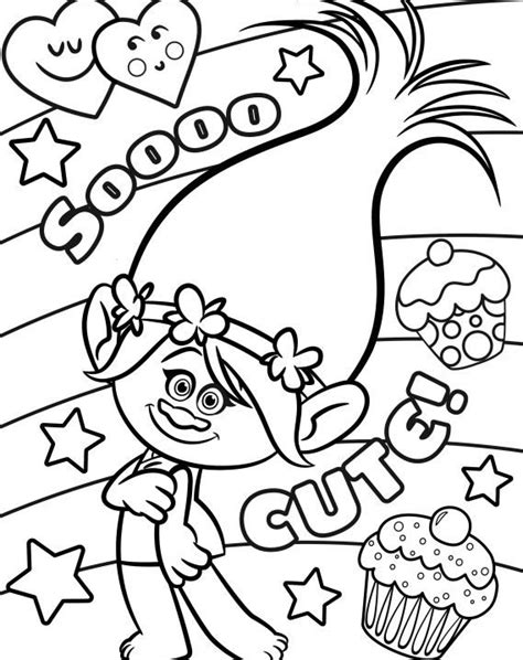 For kids & adults you can print princess or color online. Princess Poppy Troll Coloring Pages - Coloring Page Base