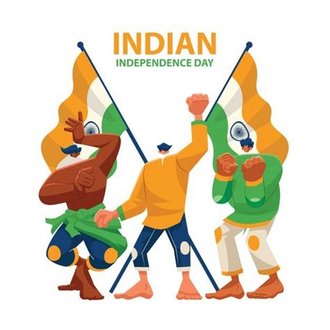 Vector Character Celebrating Indian Independence Day Independence Day