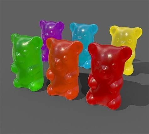 3d Model Gummy Bear Pbr Vr Ar Low Poly Cgtrader
