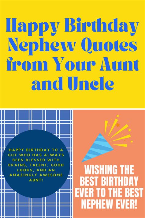 47 New Happy Birthday Nephew Quotes From Your Aunt And Uncle Darling Quote