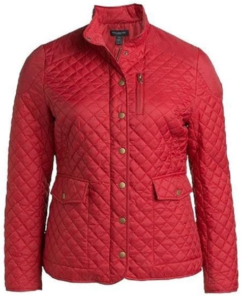 Ladies Plus Size Red Quilted Jacket Barour Style Coat From Ellos La