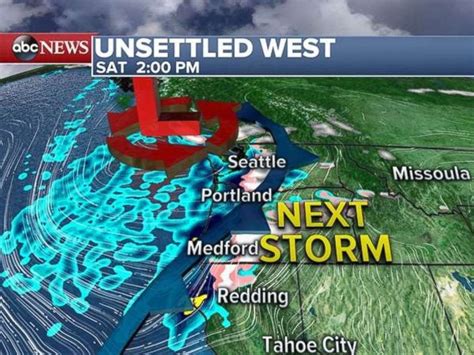 Slow Moving Storm Set To Slam Northwest With Heavy Snow Rain Abc News