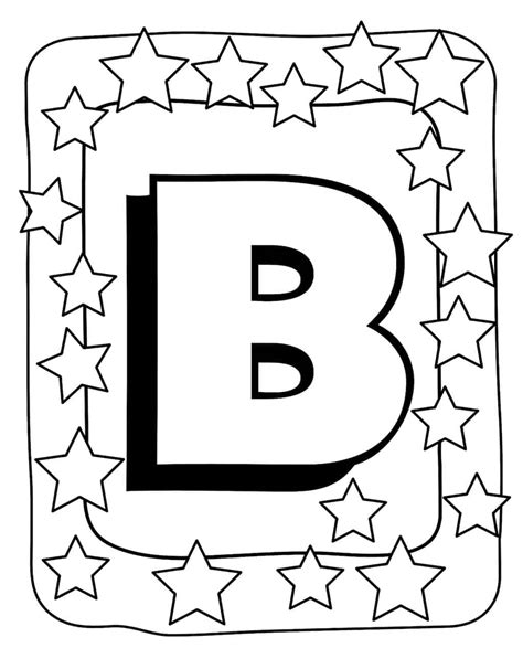 kleurplaatletterb2 TopKleurplaat.nl
