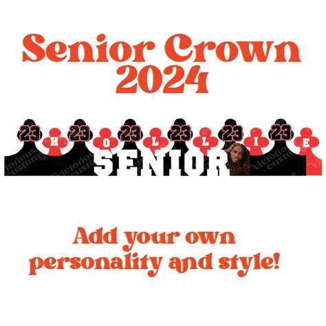 Senior Crown High School Senior Crown Custom Senior Crown Class Of 2025 2k25 Senior Ts 2025