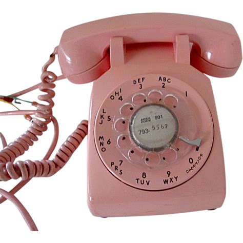 Vintage 1960s Pink Rotary Dial Telephone Bell System