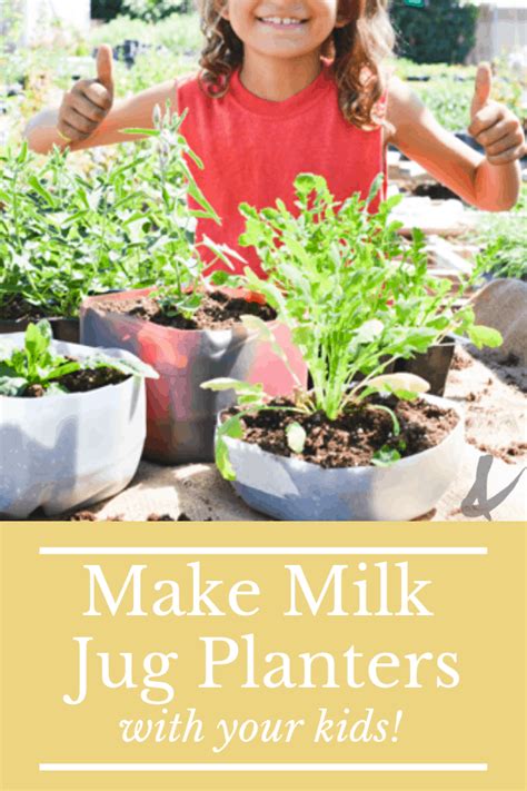 Diy Upcycled Milk Jug Planters Cupcakes And Cutlery