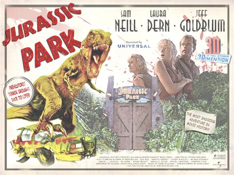 Sfmzs Jurassic Park Old 60s Style Poster Design