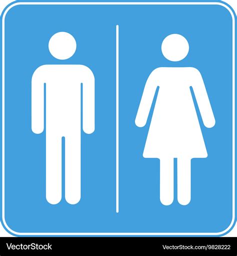 Men And Women Toilet Wc Sign On White Royalty Free Vector
